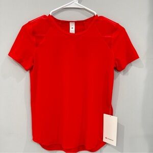 lululemon athletica Bold Red Short Sleeve Tee